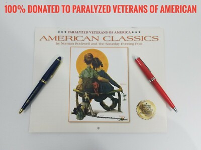 100% DONATED TO  !!!!  2022 Paralyzed Veterans 13 Month  with  FREE 2 pen set !!