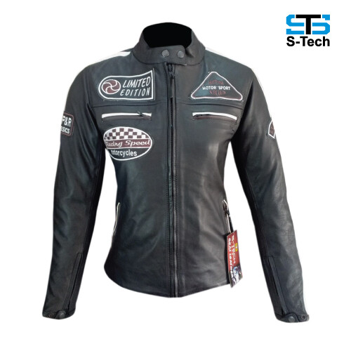 Chaqueta Moto en la Piel de Mujer Stechmoto ST 1735 Custom Vintage & Café Racer