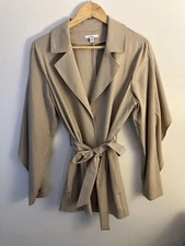 Halston Women’s Short Soft Trench Jacket Size Medium 