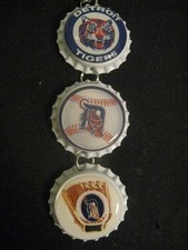 1" Bottle Cap Image Inside R/View Mirror  Handcrafted   Gift Idea  Tigers