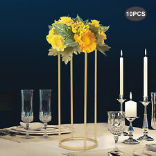 10stk. Flower Floor Stand Gold Flower Rack Flower Column Flower Vase Metal 60 cm
