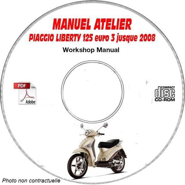 Réparer son scooter soi même avec le manuel technique Liberty 125 Euro 3 2008 sur CD