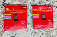 2x N 300Mbps Mini Wireless USB Wifi Adapter LAN Antenna Network 802.11n/g/b Nano