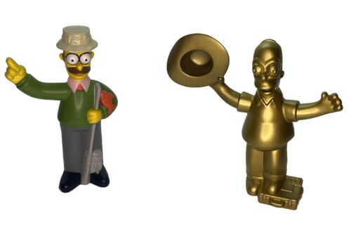 The Simpsons Homer Golden Burger King Figure & Ned Flanders Fishing - 第 1/4 張圖片