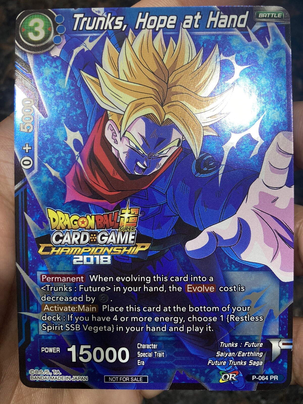 Trunks, Hope at Hand P-064 Dragon Ball Super Divine Multiverse Release Promos trading card — raw and PSA graded price guide