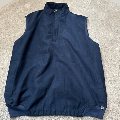 Zero Restriction Golf Wind Vest Men s Large Microsuede Blue Pockets Recent Tag