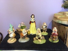 Royal Doulton SNOW WHITE and the 7 Dwarfs 8 Figurines  unboxed vgc