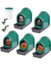 Chicken Nesting Box, 5-Pack Chicken Nesting Boxes for Laying and Protecting Eggs