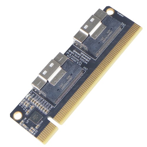 Scheda di espansione PCIe da 4.0 x16 a 4 porte NVMe PCI-E 4.0 16xTo SlimSAS 8i x2 SFF8654 - Foto 2 di 6