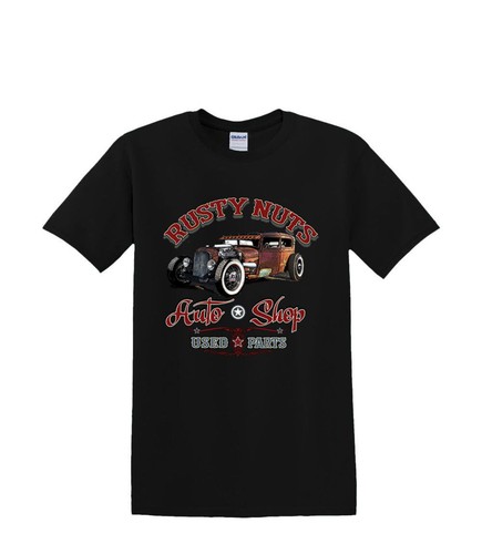 T-Shirt S to 2XL 3XL - RUSTY NUTS hotrod auto shop car fun adult - Picture 6 of 72