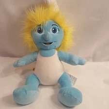 Build a Bear Girl Smurfette Plush W/ Yellow Fur Hair 18" THE SMURFS MOVIE 2013