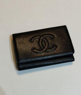 CHANEL Vintage Caviar Skin Key Case with 6 Key Hooks | eBay