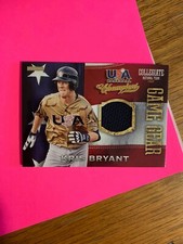 2013 PANINI USA BASEBALL CHAMPIONS KRIS BRYANT GAME GEAR JERSEY CARD NATIONAL TE