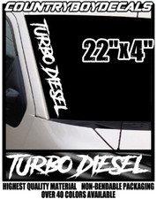 Turbo Diesel 22 Vinyl Decal Sticker Truck Lifted Boost Turbo Country Coal Smoke
