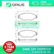 Brake Pads Set Front Orius Fits Peugeot 206 1998-2010 + Other Models