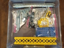 Meccano / Gilbert / Erector set Parts Lot Nice Condition Plates Gears Smalls