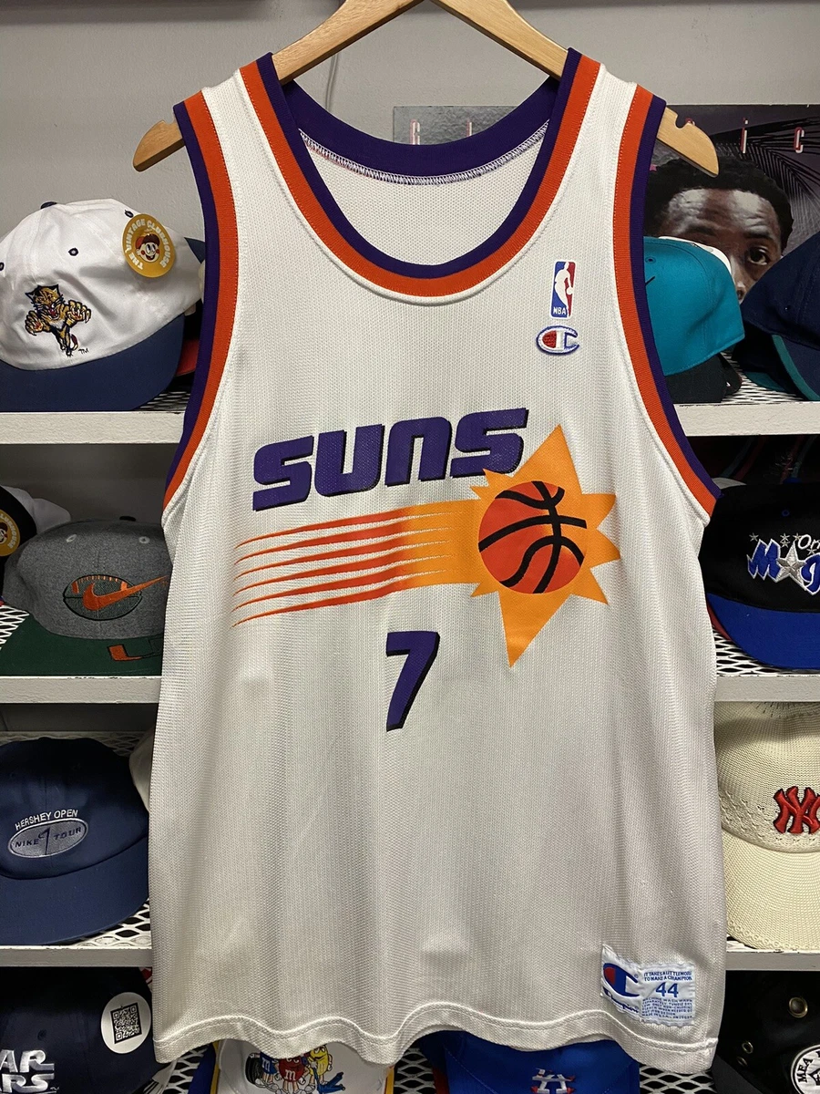 Phoenix Suns Basketball Jersey Men Large White 1992 1993 #7 Kevin