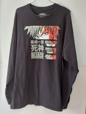 Men's Ripple Junction Long Sleeve Shonen Jump Bleach Ichigo Shirt Size XL