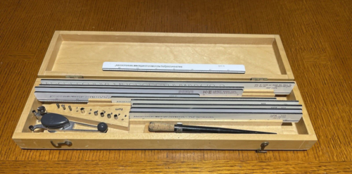 Lutz Superdyne Letter Tracing Set in hinged Wood Box includes 10 Templates
