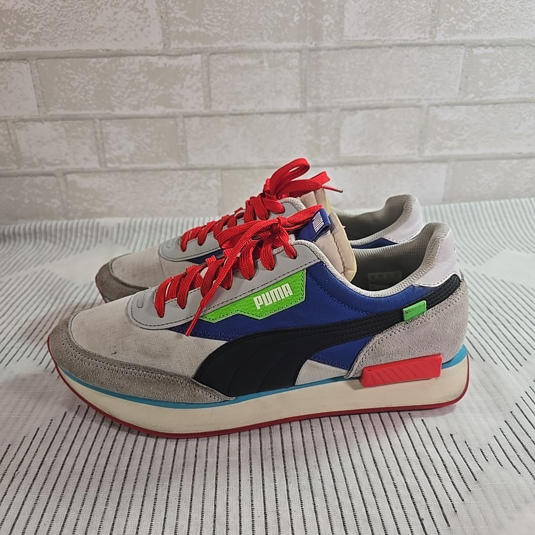 Men’s Puma Future Rider Multicolor Sneakers Size 10 Lace-up Blue Gray Red thumbnail 6