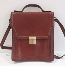 Borsello Borsa Vintage in Pelle Con Tracolla Anni '70 