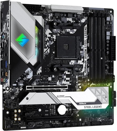 ASRock AMD Ryzen 5000 Series Micro ATX Motherboard B550M Steel Legend - Picture 4 of 5