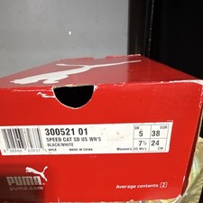 PUMA Speed Cat SD US WN'S Women's Sneakers Black White Lace Up Low Top 300521 01