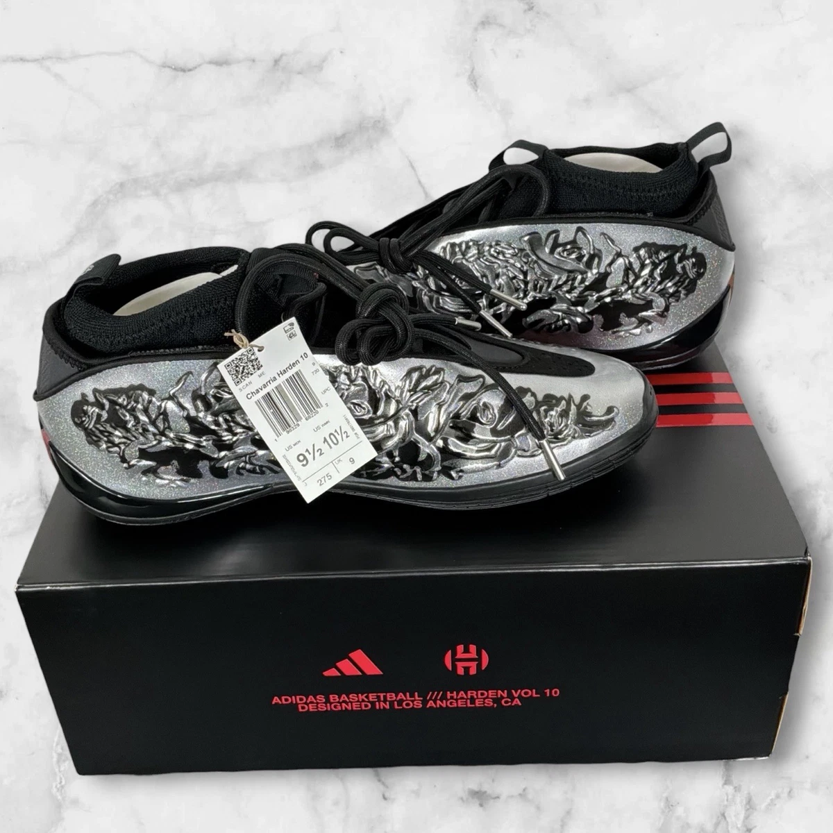 Willy Chavarria x adidas Harden 10 Silver Metallic Core Black Red