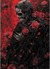 Halloween Diamond Art Painting Kits for Adults,Skull Diamond Painting Kits for B