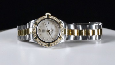 TAG HEUER AQUARACER LADIES DIAMOND BEZEL MOP DIAL 2 TONE  display picture 3