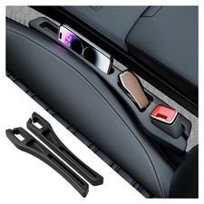 YGDMD 2PCS Car Seat Gap Filler Organizer,2 in 1 15.75 2.70 1.53 inch, Black
