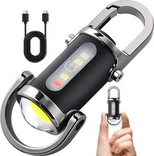 Rechargeable Keychain Flashlights, 800 Lumens EDC Mini Flashlights, COB Keych...