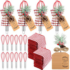 12 Sets Christmas Whisk Baking Supplies Gifts Sets Include Stainless Steel Whisk
