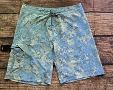 Columbia PFG Offshore Board Shorts Mens 38 Blue Swimwear Trunks Fishing Camo