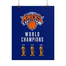New York Knicks World Champion Banner Rolled Poster Knicks Banner