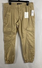 Sanctuary Women's NWT Terrain Cargo Jogger Pants Tan Stretch Size 31