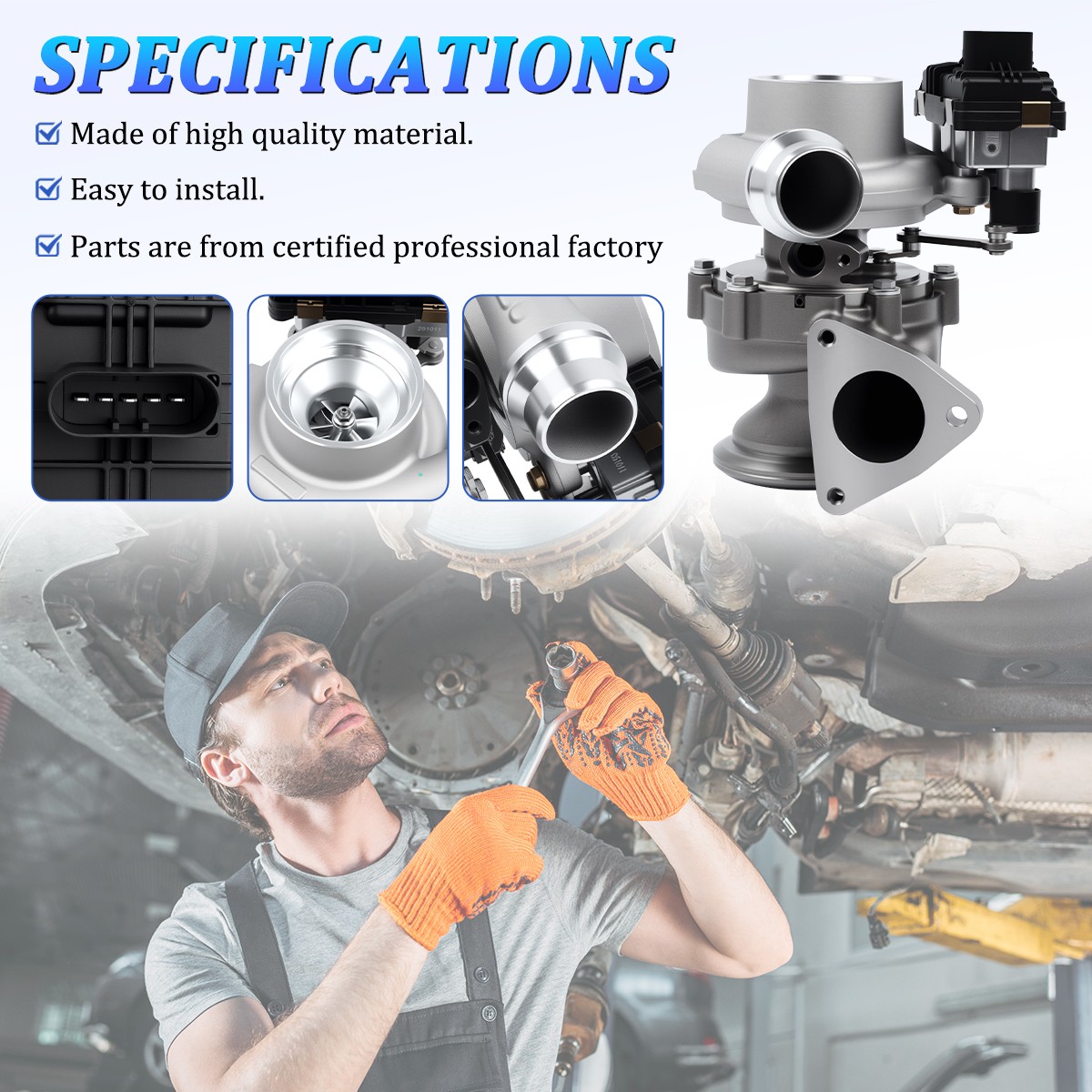 TF035HL Turbo Turbocharger For Jaguar XF XE Land Rover Range Rover Evoque 2.0L thumbnail 2