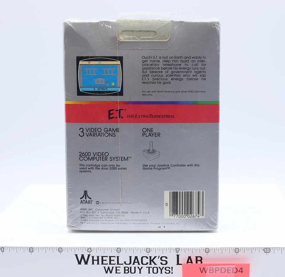 E.T. The Extra-Terrestrial Atari 2600 1982 NEW SEALED Video Game Cartridge - Image 2 of 4