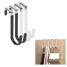 4 Pack Over The Door Hook Single Hooks Hanger Storage for Hanging Towel Coat
