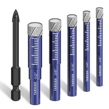 6 Pcs Diamond Drill Bit Set for Porcelain, Tile, Ceramic, Pots, Glass,...