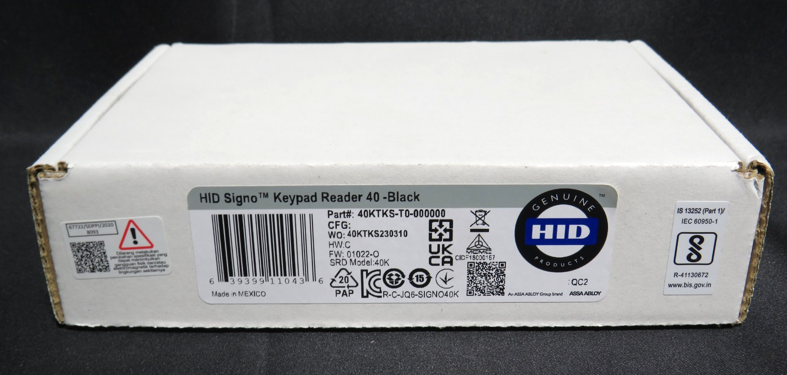 HID 40KTKS-T0-000000 Signo 40 Keypad Reader Priority Standard Profile [CTD]