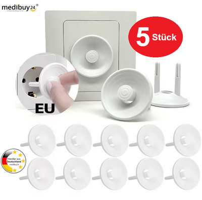 5x Steckdosensicherung Schutzstecker Blindstecker Schutz FIX Kindersicherung EU