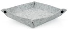 Dice Rolling Tray Folding Grey Felt Mat + (6) 16mm Bone Tone Dice w/Pouch Set — photo 8