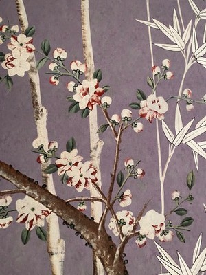 12.5  x56  Partial IKSEL for SCHUMACHER Eastern Eden Mauve Chinoiserie Wallpaper