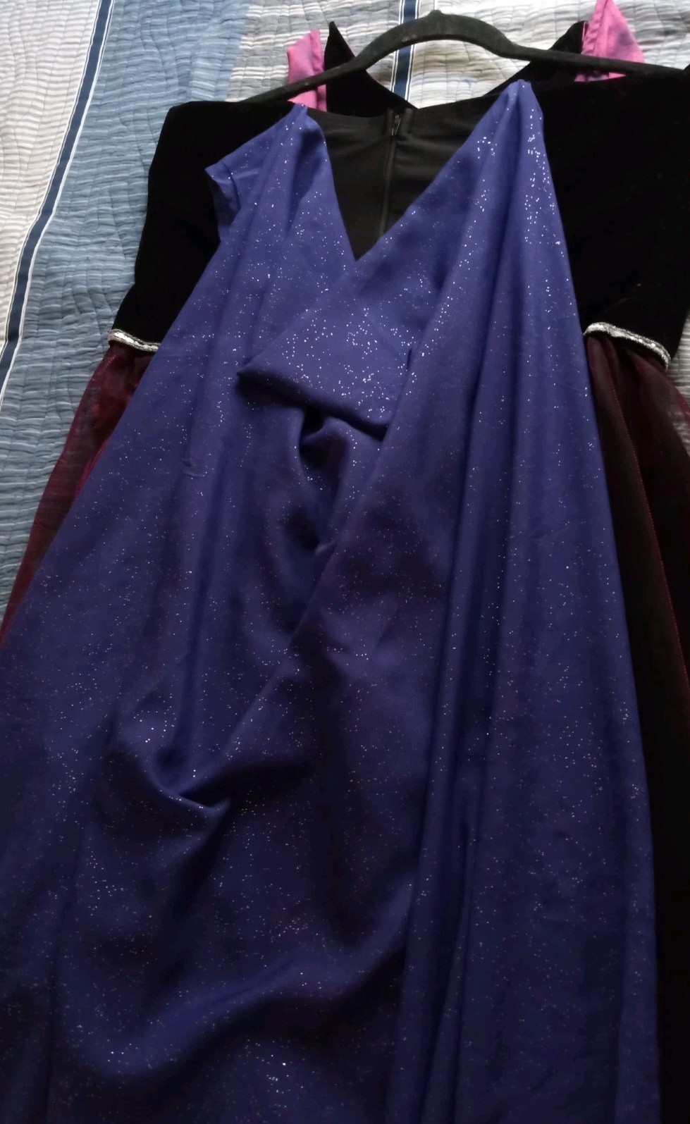 Seductive Sorceress Women's Costume Size XL Shimmering Purple & Blue