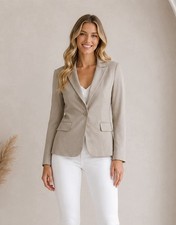 Express Womens Blazer Jacket Size 4 One Button Stretch Classic Chic