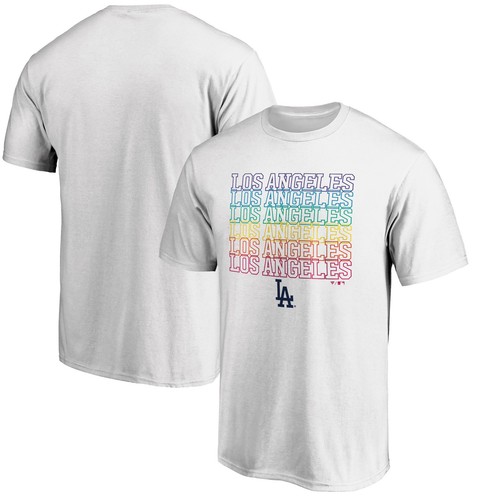 Men's White Los Angeles Dodgers Team City Pride T-Shirt