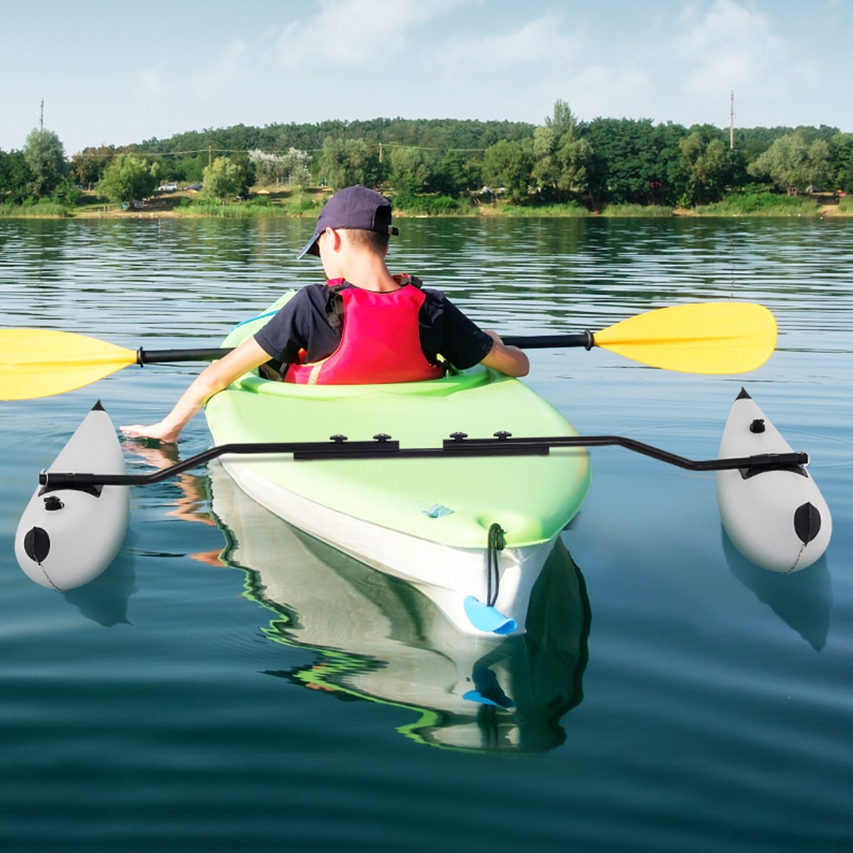 Uimoso Kayak Stabilizer Inflatable Canoe Outrigger PVC Pontoon 