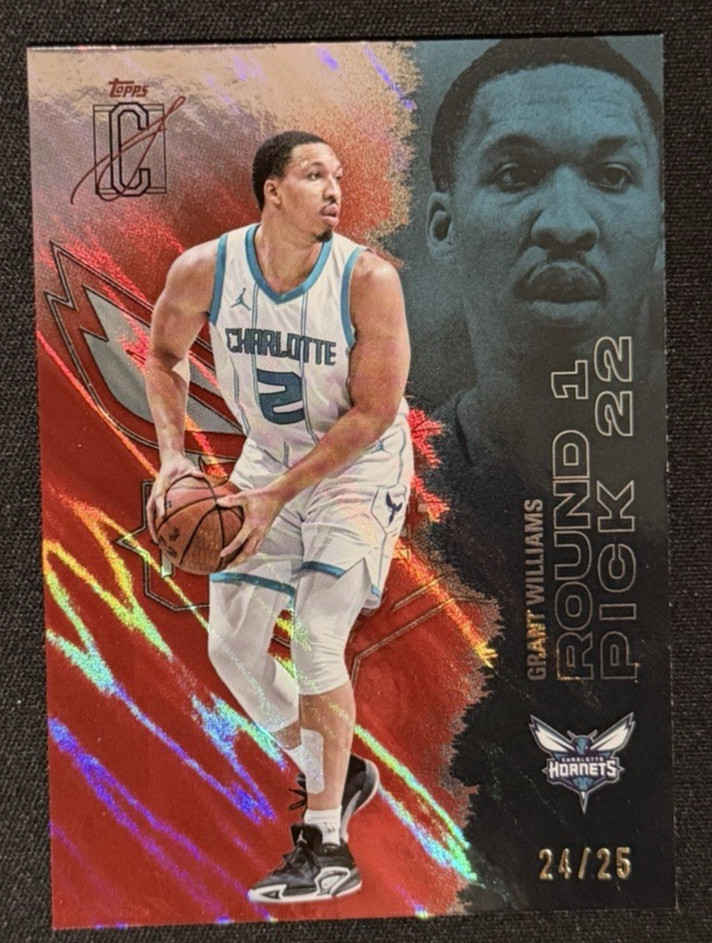 2025/26 Topps Signature Class Grant Williams Charlotte Hornets Red Lava /25 #39