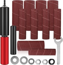 Drum Sander Set, Portable Rubber Sanding Drum Spindle Sander Adapter, Hand-Held
